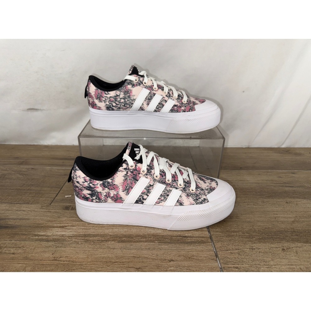 adidas Pink Floral Platform Sneakers